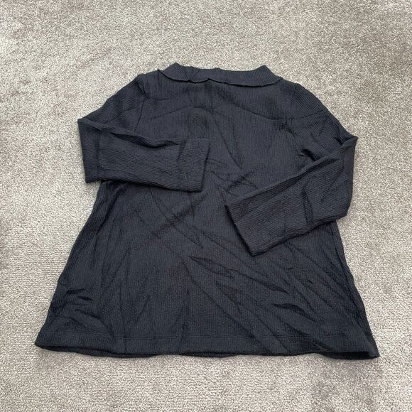 Loft Pullover Sweater Womens Medium Navy Crew Neck Relaxed Work Classic NWT New - Picture 2 of 10